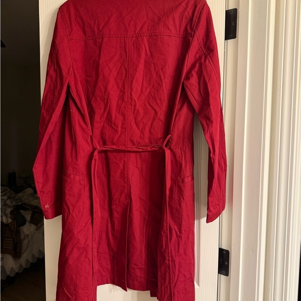 Old Navy Women's Crimson Trench Coat L - Picture 4 of 4